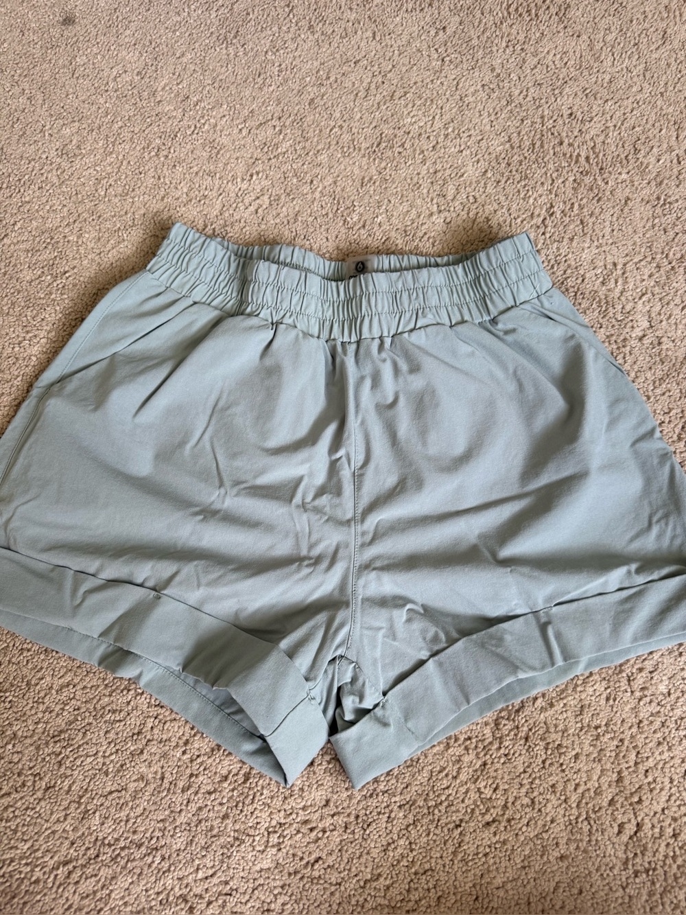 Mono B Light Gray High Waist Elastic Shorts S